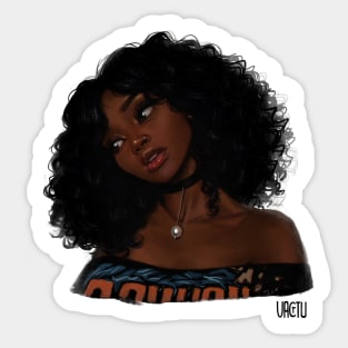 Dark Skin Girl Sticker